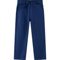 vidaXL Pantalons pour enfants avec cordon de serrage bleu marine 92