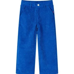 vidaXL Pantalons pour enfants velours côtelé bleu cobalt 92