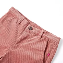 vidaXL Pantalons pour enfants velours côtelé rose ancien 92