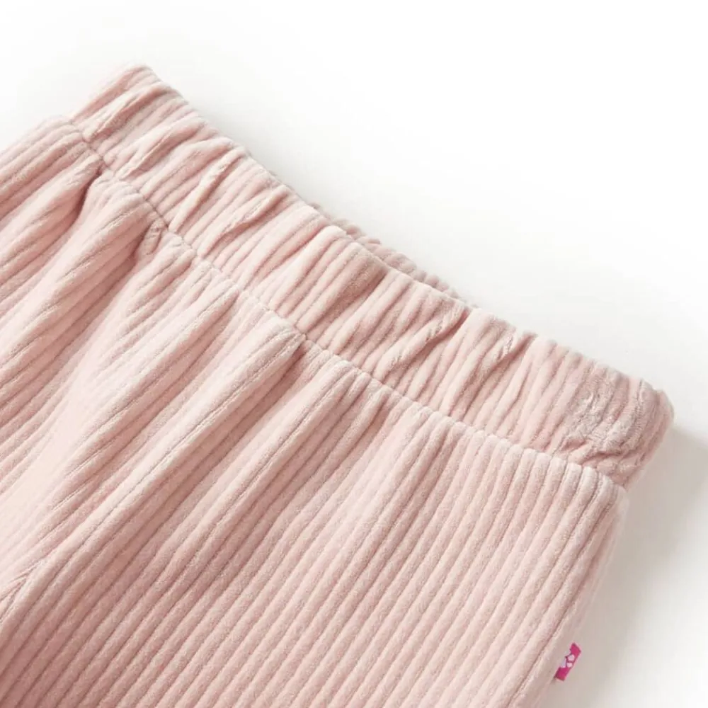 Vêtements & Accessoires-vidaXL Pantalons pour enfants velours côtelé 104 Rose clair