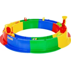 Jouets-vidaXL Polesie Wader Bac à sable rond avec voie d'eau 8 pcs 136 cm PP