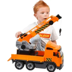 Jouets-vidaXL Polesie Wader Ensemble de camions 4 pcs grue orange/noir Polypropylène
