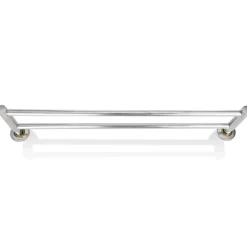 Accessoires De Salle De Bain-vidaXL Porte serviettes double - Barre Fixe 2 tubes