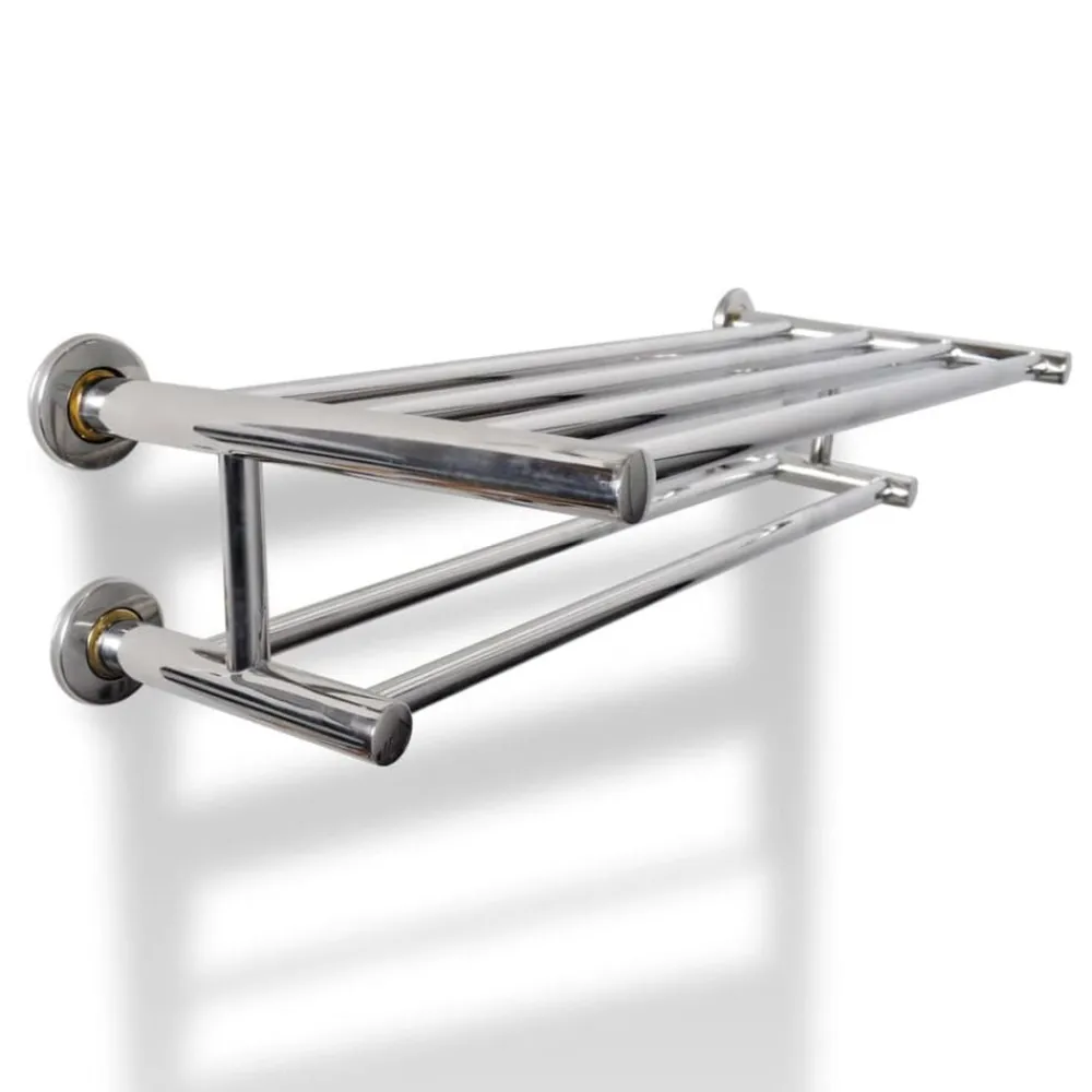 Accessoires De Salle De Bain-vidaXL Porte serviettes double - Barre Fixe 6 tubes