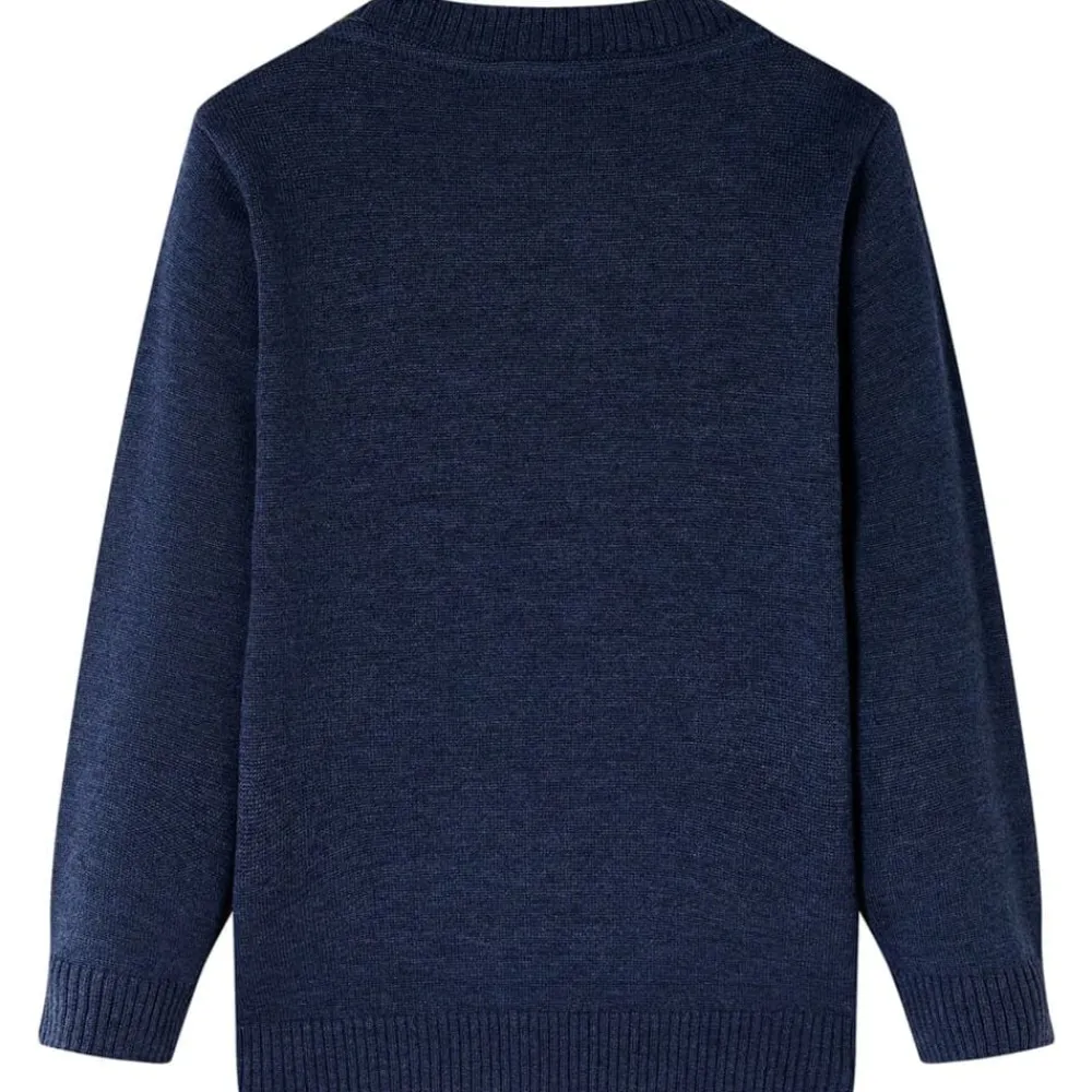 vidaXL Pull-over tricoté pour enfants bleu marine 92