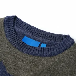 vidaXL Pull-over tricoté pour enfants bleu marine 92