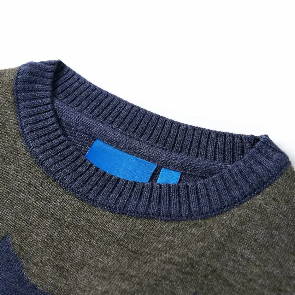 vidaXL Pull-over tricoté pour enfants bleu marine 92