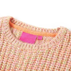 vidaXL Pull-over tricoté pour enfants rose doux 92