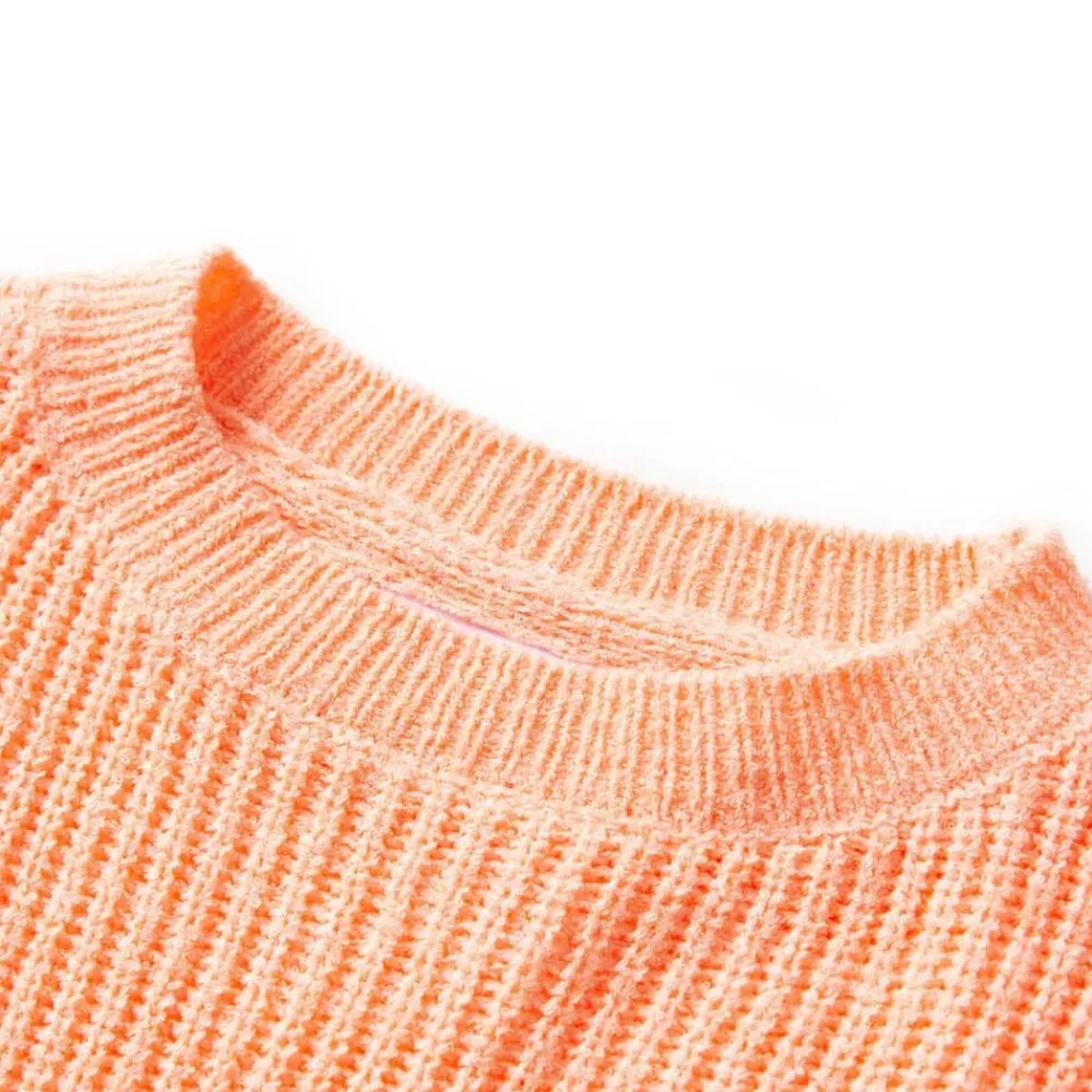 Vêtements & Accessoires-vidaXL Pull-over tricoté pour enfants vif 128 Orange