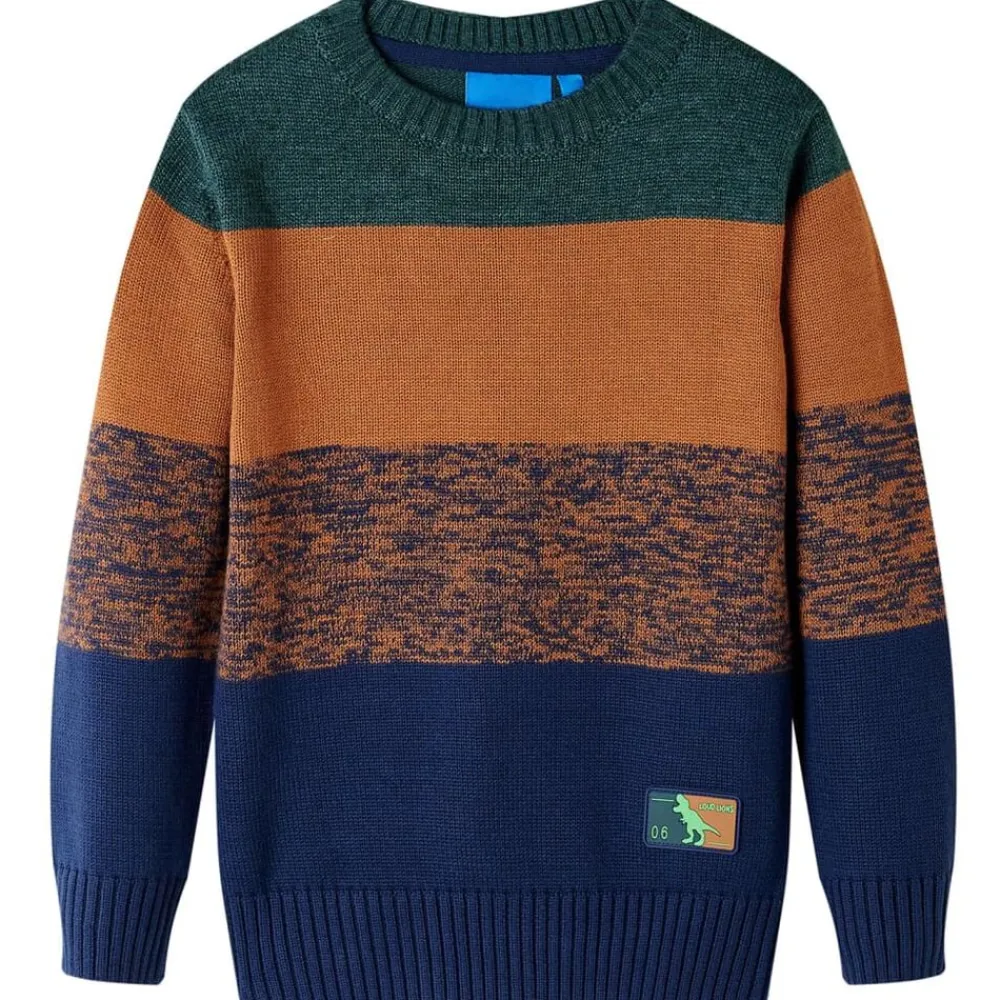 vidaXL Pull-over tricoté pour enfants multicolore 92