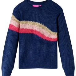 vidaXL Pull-over tricoté pour enfants bleu marine 104