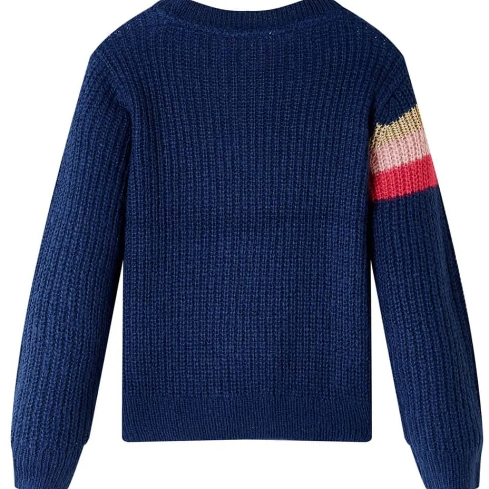 vidaXL Pull-over tricoté pour enfants bleu marine 104