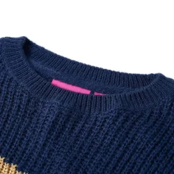 vidaXL Pull-over tricoté pour enfants bleu marine 104