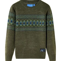 Vêtements & Accessoires-vidaXL Pull-over tricoté pour enfants 92 Kaki