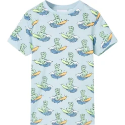 vidaXL Pyjamas à manches courtes pour enfants bleu clair 104