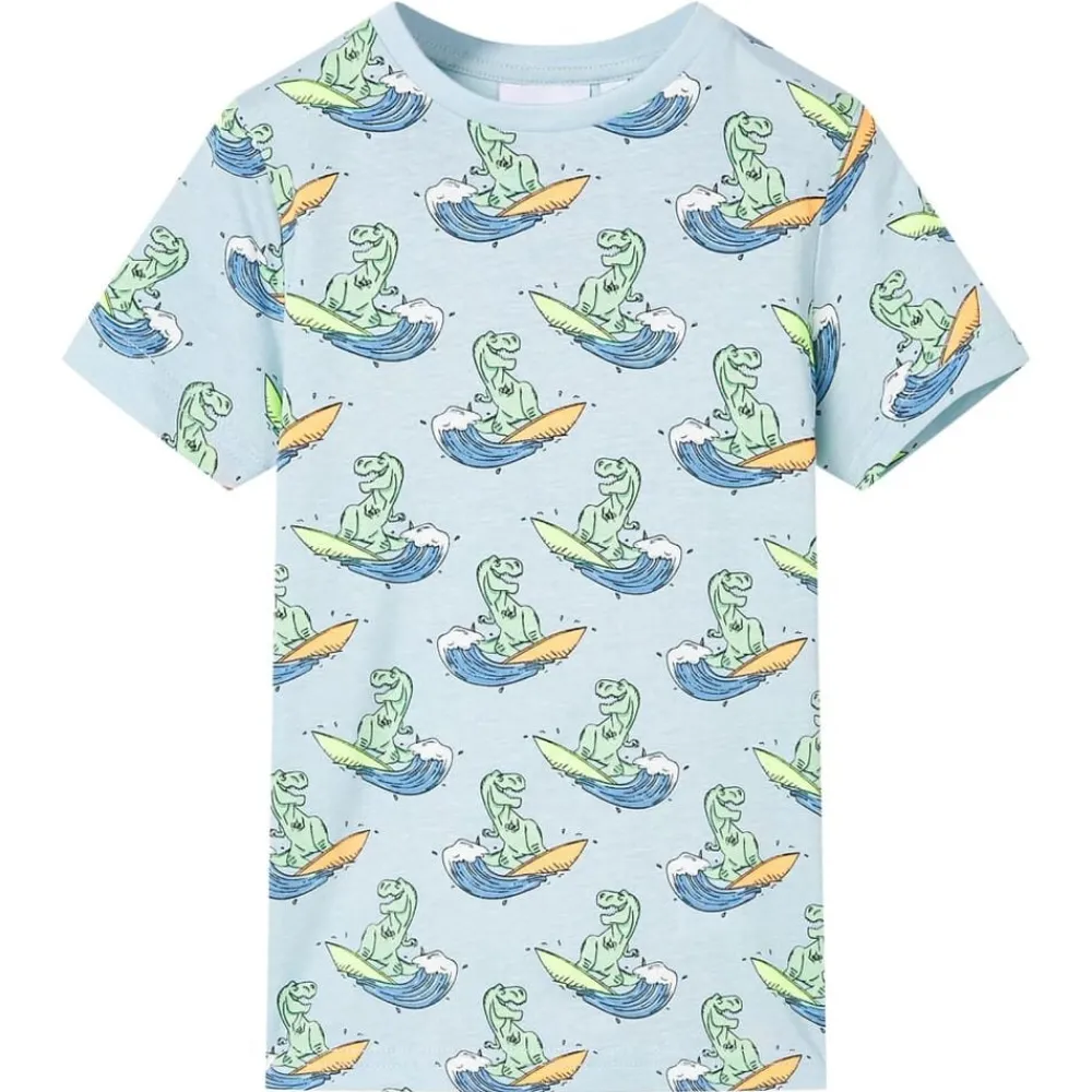 vidaXL Pyjamas à manches courtes pour enfants bleu clair 104