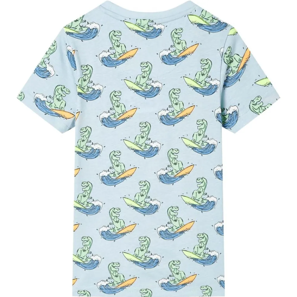 vidaXL Pyjamas à manches courtes pour enfants bleu clair 104