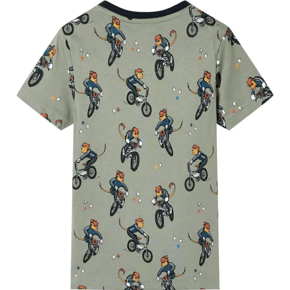 Vêtements & Accessoires-vidaXL Pyjamas à manches courtes pour enfants kaki clair 92