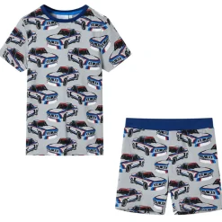 vidaXL Pyjamas à manches courtes pour enfants gris 92