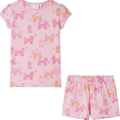 vidaXL Pyjamas à manches courtes pour enfants rose clair 92