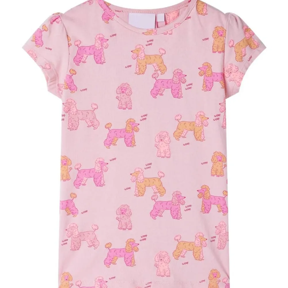 vidaXL Pyjamas à manches courtes pour enfants rose clair 92