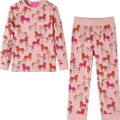 Vêtements & Accessoires-vidaXL Pyjamas enfants à manches longues rose clair 92