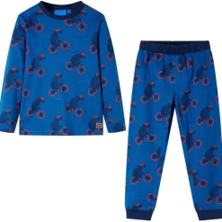 Vêtements & Accessoires-vidaXL Pyjamas enfants manches longues pétrole 92