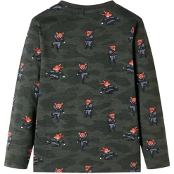 vidaXL Pyjamas pour enfants à manches longues kaki 92