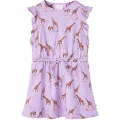 vidaXL Robe enfant manches à volants cordon de serrage lila 92