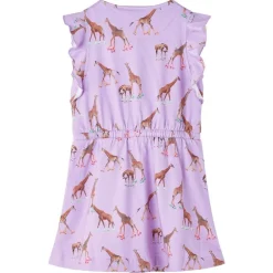 vidaXL Robe enfant manches à volants cordon de serrage lila 92