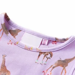 vidaXL Robe enfant manches à volants cordon de serrage lila 92