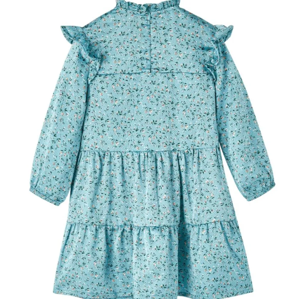 Vêtements & Accessoires-vidaXL Robe enfants à manches longues bleu 104