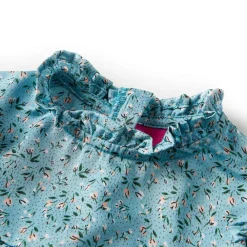 Vêtements & Accessoires-vidaXL Robe enfants à manches longues bleu 104