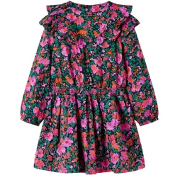 vidaXL Robe pour enfants à manches longues rose vif 92
