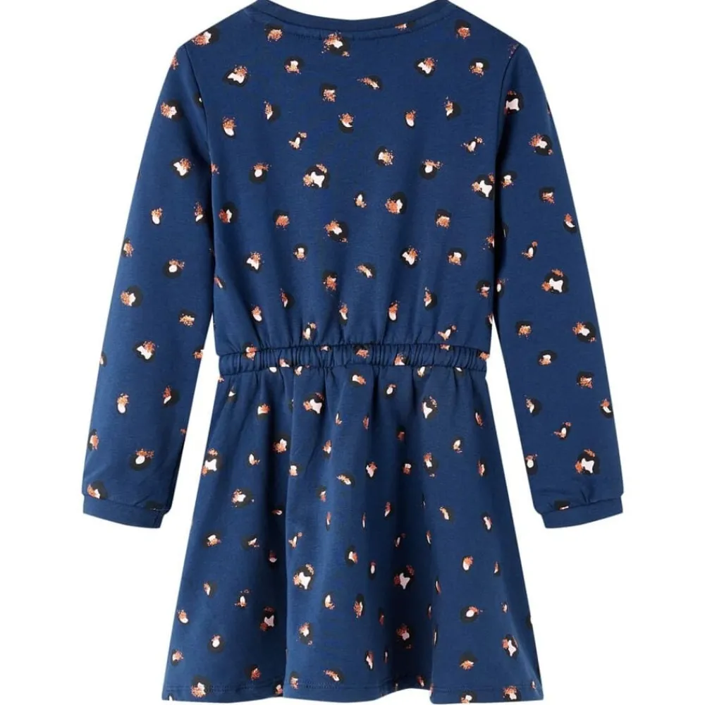 vidaXL Robe pour enfants à manches longues bleu marine 104