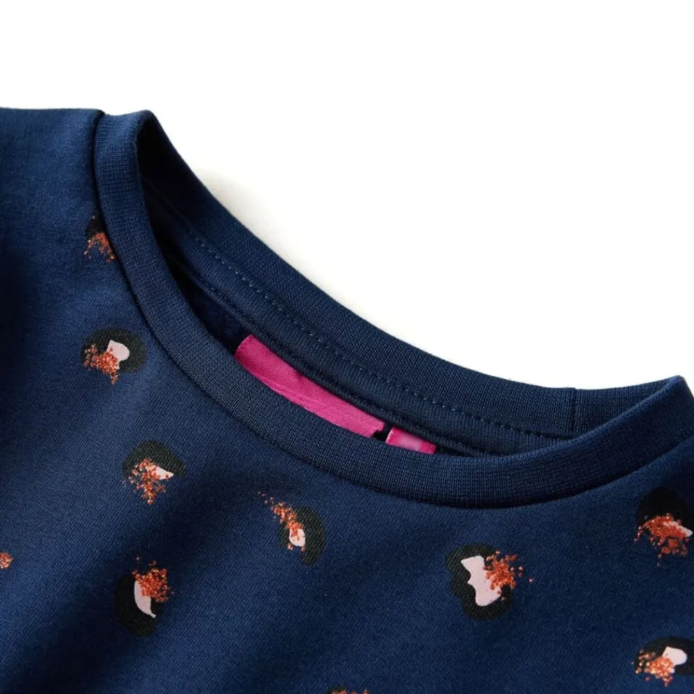 vidaXL Robe pour enfants à manches longues bleu marine 104