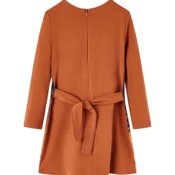 Vêtements & Accessoires-vidaXL Robe pour enfants à manches longues 92 Cognac