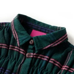 Vêtements & Accessoires-vidaXL Robe pour enfants à manches longues et volants vert foncé 92