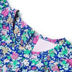 vidaXL Robe pour enfants à manches à volants bleu cobalt 92