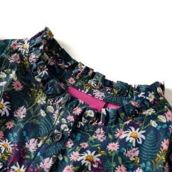 vidaXL Robe pour enfants à manches longues bleu foncé 92
