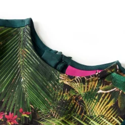 Vêtements & Accessoires-vidaXL Robe pour enfants à manches longues 104 Vert foncé