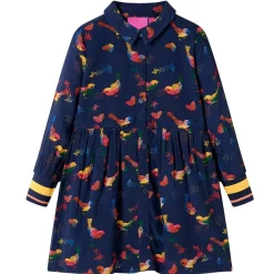 vidaXL Robe pour enfants à manches longues bleu marine 104