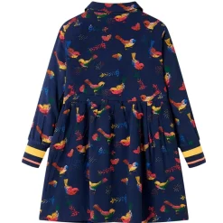 vidaXL Robe pour enfants à manches longues bleu marine 104