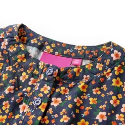 Vêtements & Accessoires-vidaXL Robe pour enfants à manches longues bleu marine 92