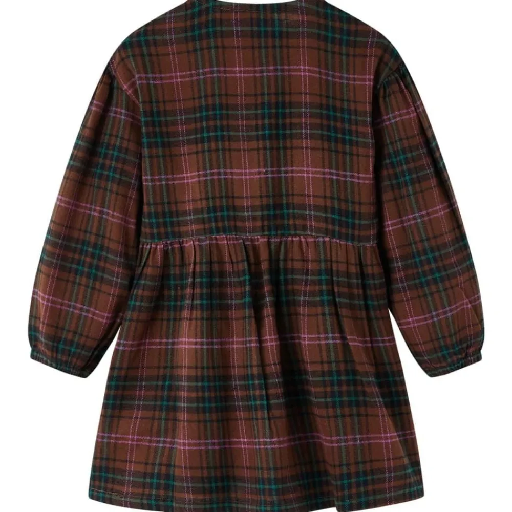 vidaXL Robe pour enfants à manches longues cognac 92