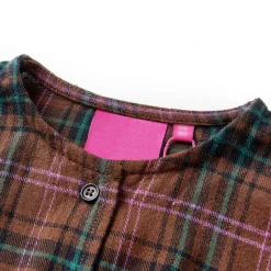 vidaXL Robe pour enfants à manches longues cognac 92