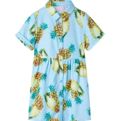 Vêtements & Accessoires-vidaXL Robe pour enfants bleu 116