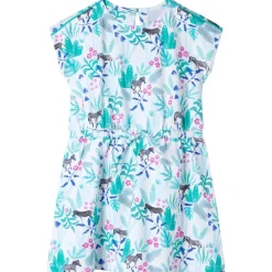 vidaXL Robe pour enfants écru et menthe foncé 104