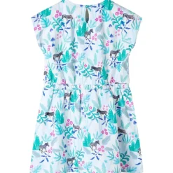 vidaXL Robe pour enfants écru et menthe foncé 104