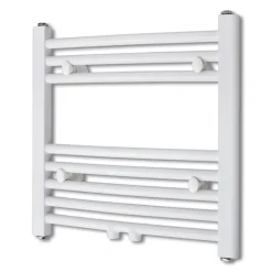 vidaXL Sèche-Serviettes Chauffage Central Incurvé 480x480mm + Connecteurs